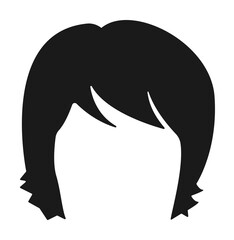 hair, woman, haircut shag icon