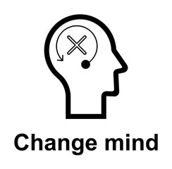 Change human mind icon illustration design art