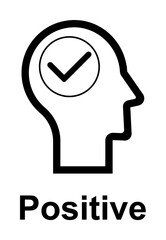 Human mind, Positive icon illustration design art