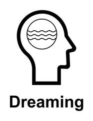 Human mind, dreaming icon illustration design art