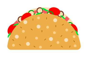 Food, tacos icon illustration design art