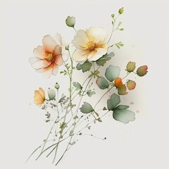 water colour paint of flowers