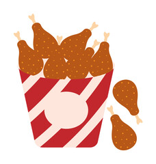 Chicken, food icon illustration design art