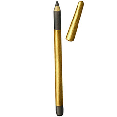 hand drawn watercolor makeup pencil