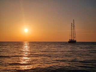 sunset over the sea