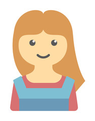 avatar of girl colored icon illustration design art