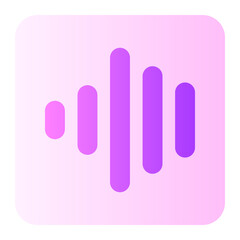 sound waves gradient icon