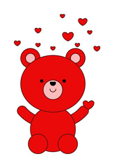 Valentine s day, bear, toy, love, heart icon