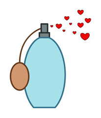 Heart, perfume, valentine s day icon
