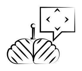 Mind control icon illustration design art