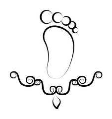 New baby leg concept line icon