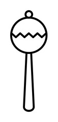 Rattle toy baby concept line icon