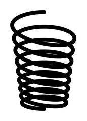Metal spring icon illustration design art