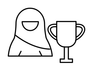 trophy, Muslim businesswoman icon