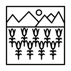 corn outline icon illustration design art