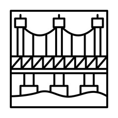 bridge outline icon illustration design art