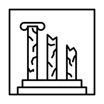 recommend clip art: greek ruins outline icon illustration design art