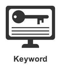 Online marketing, keyword icon