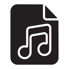 audio file glyph icon