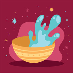 songkran bowl with water