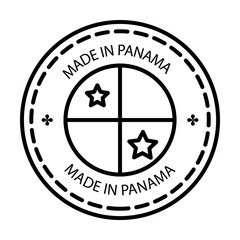 Passport stamp, visa, Panama, made in Panama icon