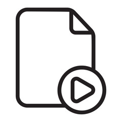 video file line icon