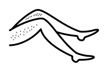 legs epilation, women icon illustration design art