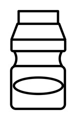 Dairy drink lactobacillus concept line icon