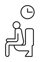 Diarrhea, intestinal concept line icon