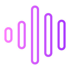 sound waves gradient icon