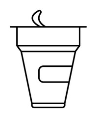 Dairy, yoghurt natural probiotics concept line icon