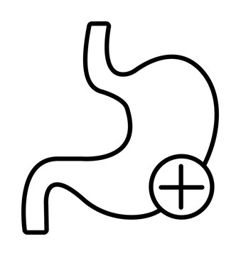 stomach probiotic concept line icon
