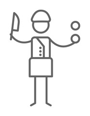 Chef, knife, restaurant icon illustration design art