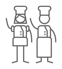 MasterChef, man, woman icon illustration design art