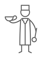 Chef, spoon, dish icon illustration design art