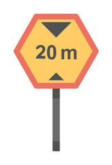 20 km speed limit colored icon