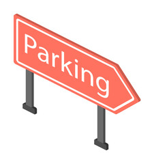 Parking area isometric icon illustration design art
