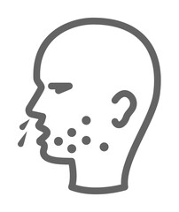 Allergy, skin icon illustration design art