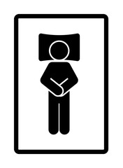 man sleep on back with arms crossed icon