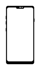 Realistic modern smartphone isolated