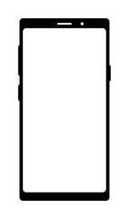 Realistic modern smartphone isolated