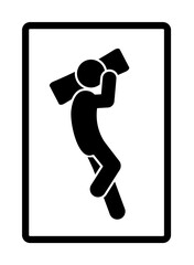 man sleep on one side icon illustration design art