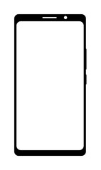 Realistic modern smartphone isolated