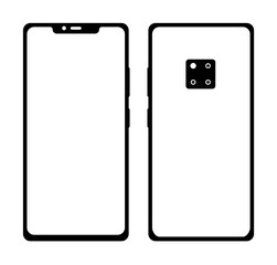 Smartphone, two sides illustration design art