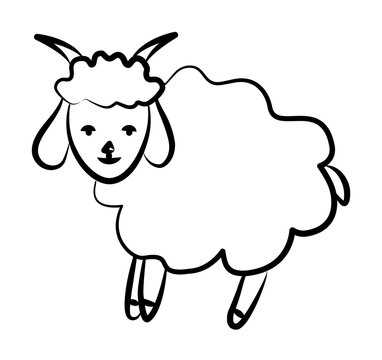goatling icon in sketch style