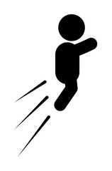 child is jumping icon illustration design art