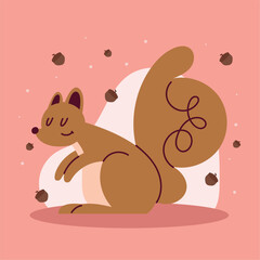 cute squirrel wild animal