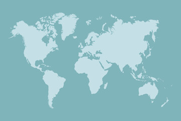 Fototapeta na wymiar World map isolated, vector illustration