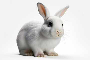 High definition realistic 3D Easter rabbit images for your design projects. White, brown or cartoon rabbits 10k