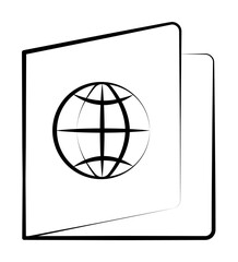 atlas map icon illustration design art